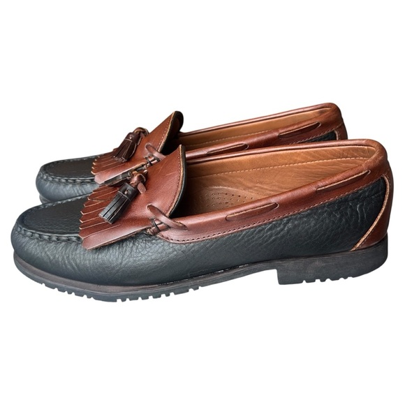 Allen Edmonds Nashua Leather Tassel Loafer 42250 in Black/Brown Men’s 11 D (Med) - Picture 1 of 8
